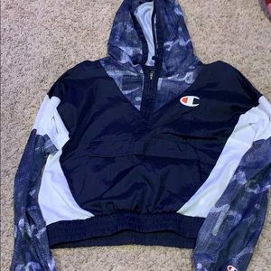 champion cropped windbreaker